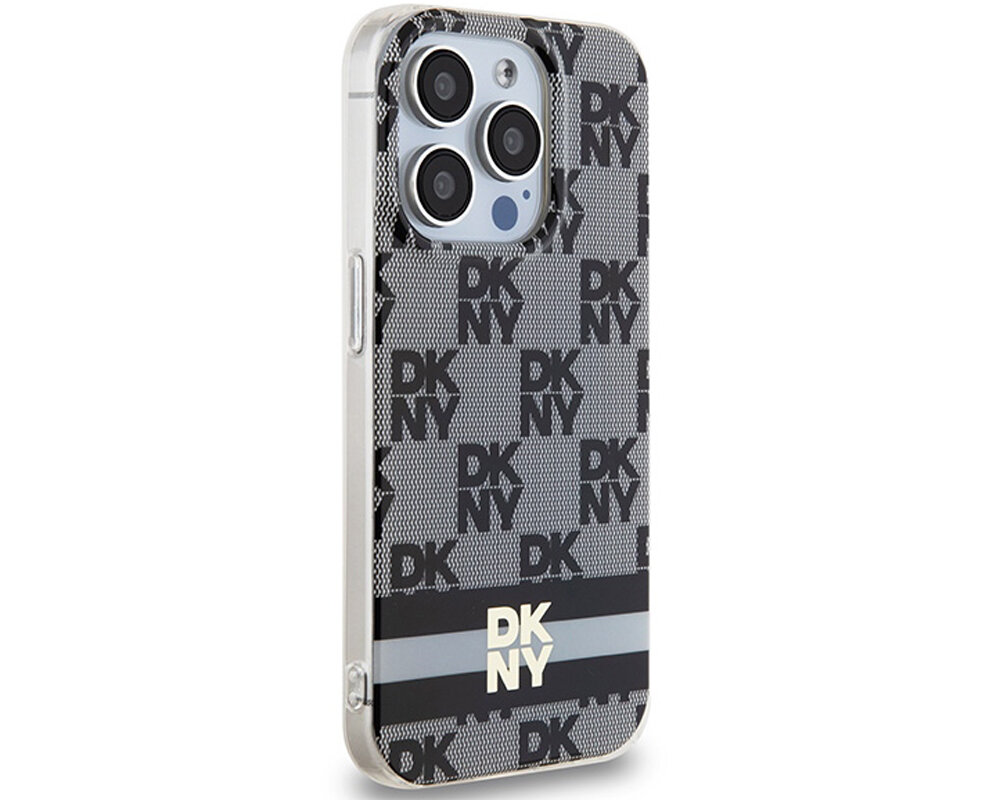 Etui DKNY IML Checkered Mono Pattern & Printed Stripes MagSafe trwale materialy tpu pc poliweglan niezawodny