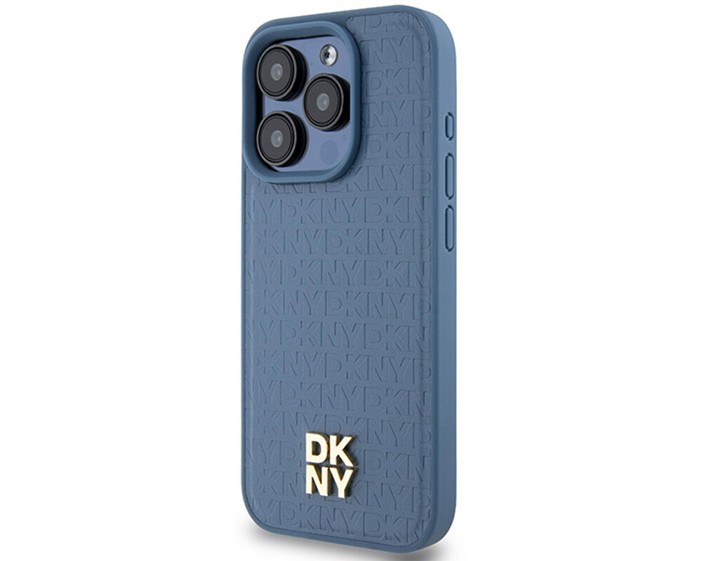 Etui DKNY Leather Monogram Pattern Metal Logo MagSafe opis 