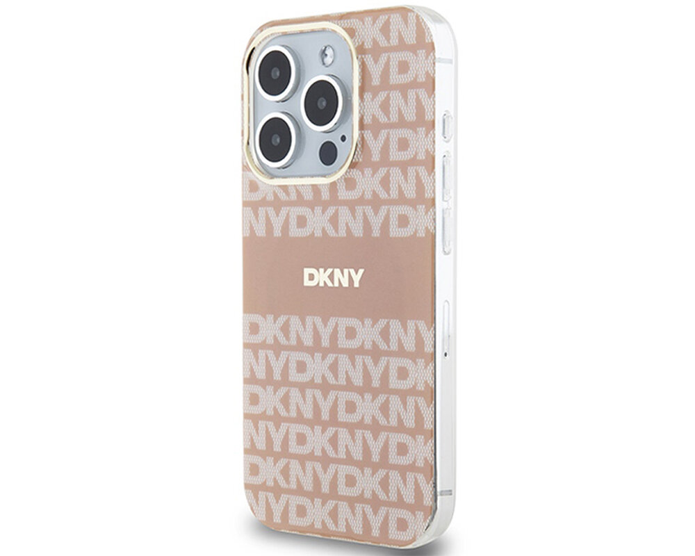 Etui DKNY IML Mono & Stripe MagSafe do Apple iPhone unikalny wyrazisty ochrona etui inicjaly motyw dynamiczny