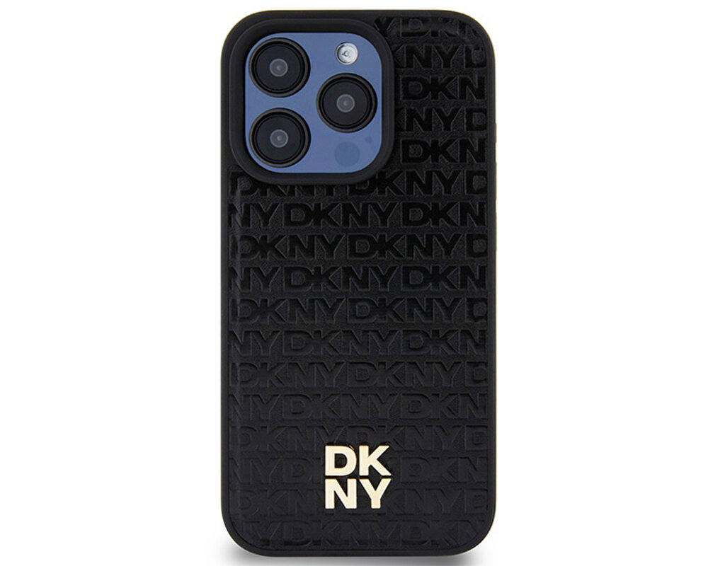 Etui DKNY Leather Monogram Pattern Metal Logo MagSafe idealnie przylega wyrozniajacy sie wygoda chroni skora ekologiczna