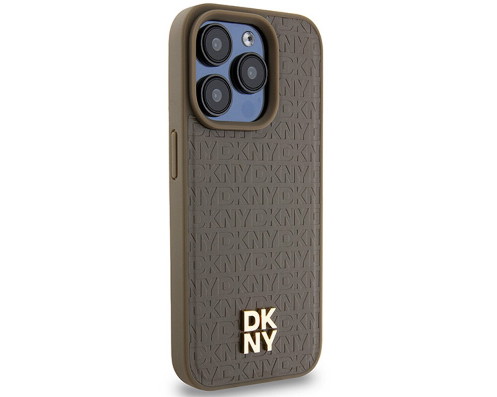 Etui DKNY Leather Monogram Pattern Metal Logo MagSafe precyzyjne wymiary pelen dostep do portow amortyzuje upadki