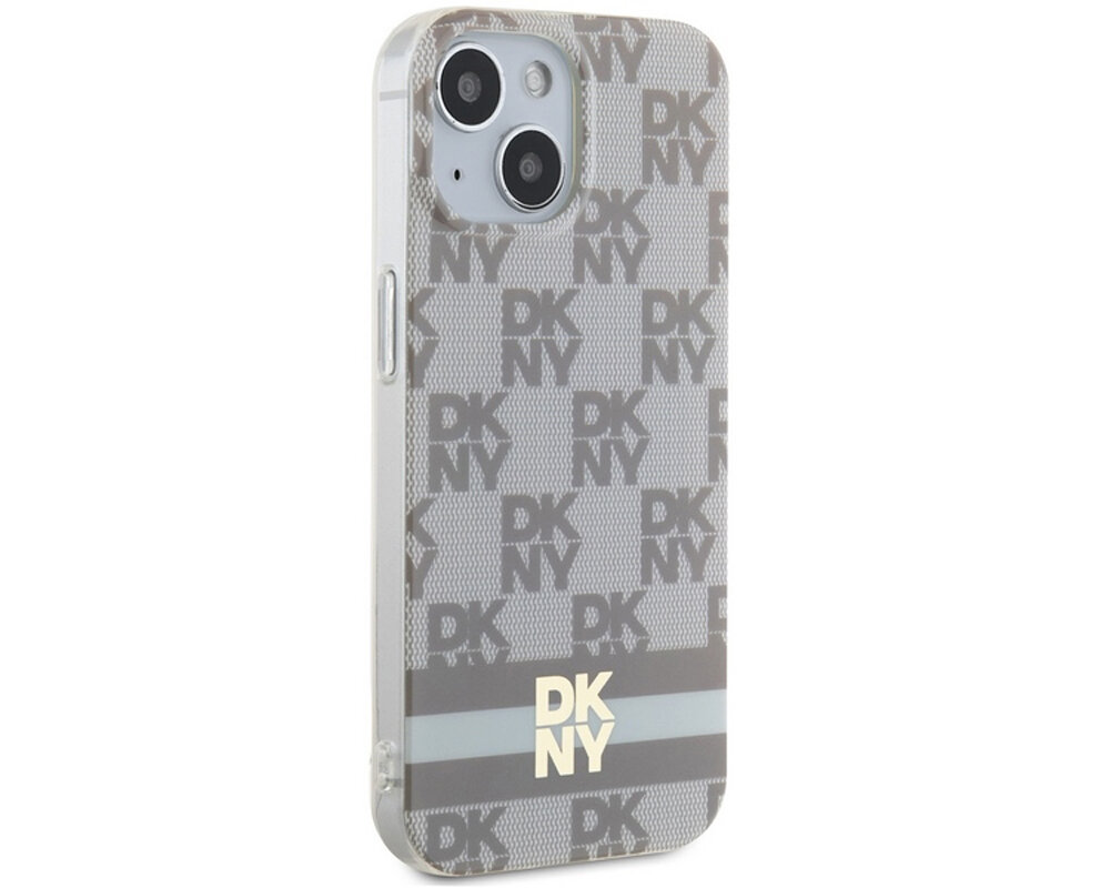 Etui DKNY IML Checkered Mono Pattern & Printed Stripes MagSafe trwale materialy tpu pc poliweglan niezawodny