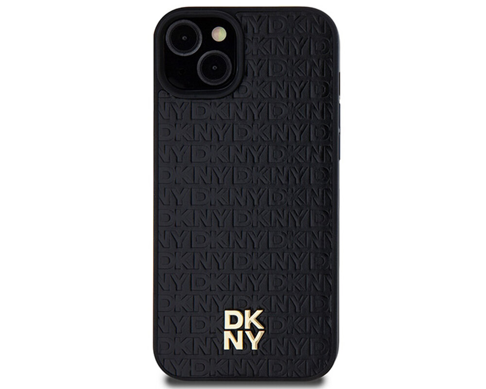 Etui DKNY Leather Monogram Pattern Metal Logo MagSafe idealnie przylega wyrozniajacy sie wygoda chroni skora ekologiczna