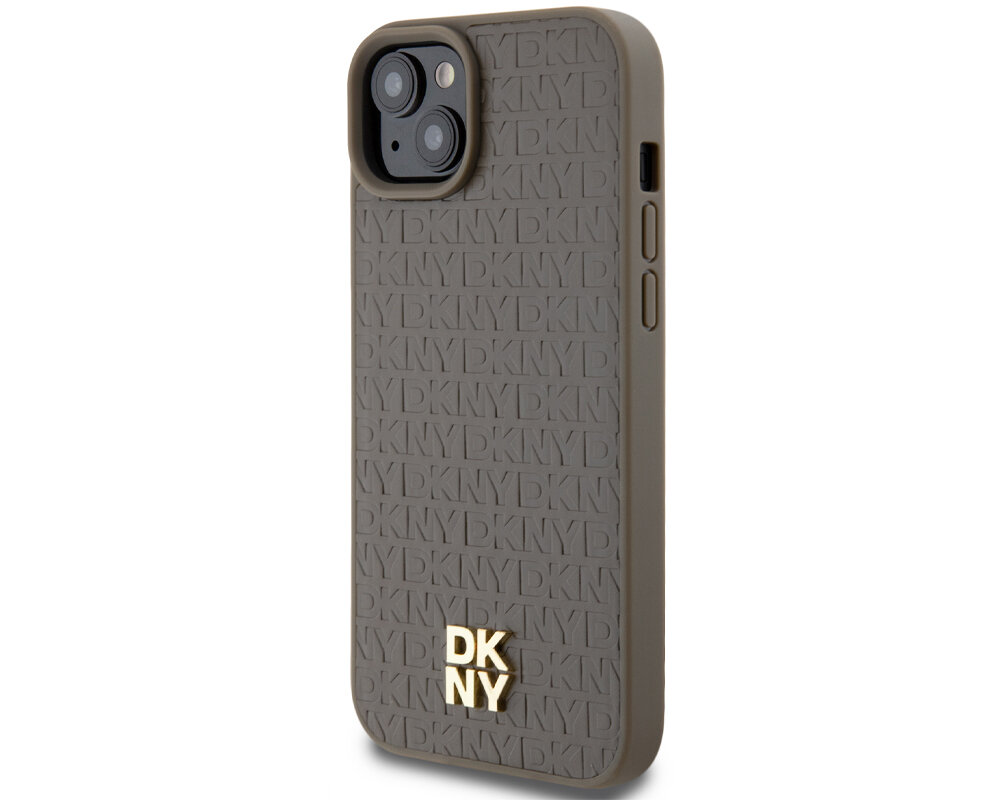Etui DKNY Leather Pattern Metal Logo MagSafe unikalny wyrazisty  dynamiczny