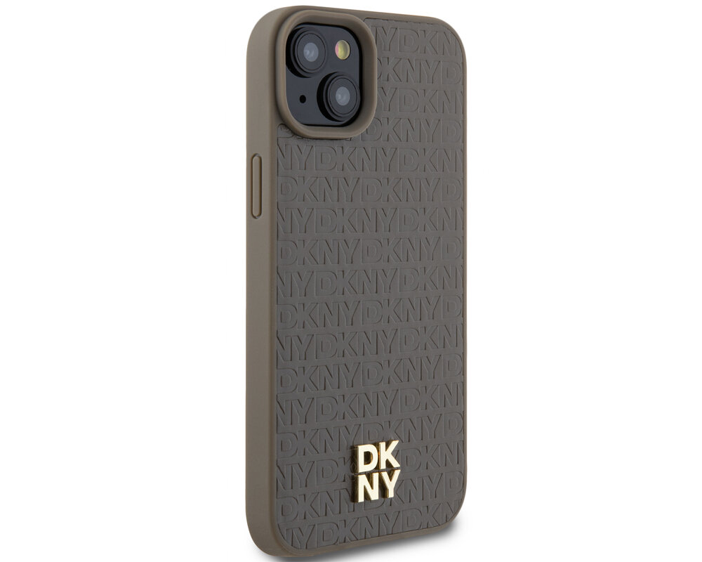 Etui DKNY Leather Pattern Metal Logo MagSafe trwale materialy tpu pc poliweglan niezawodny