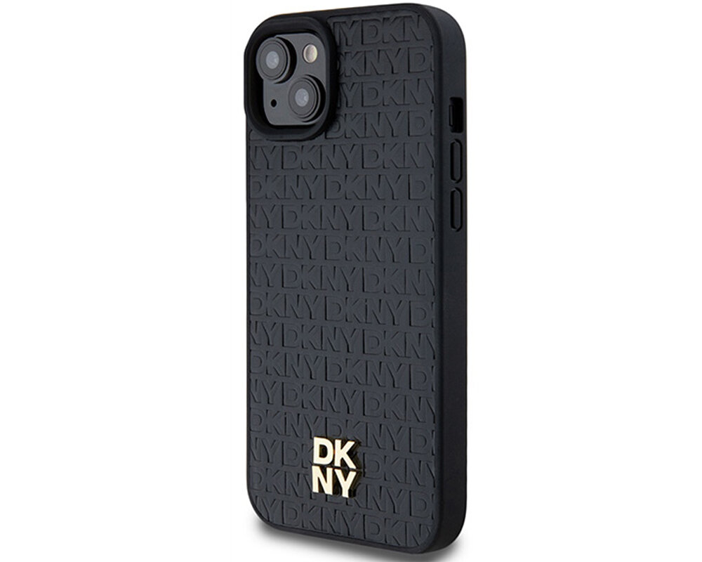 Etui DKNY Leather Pattern Metal Logo MagSafe unikalny wyrazisty  dynamiczny