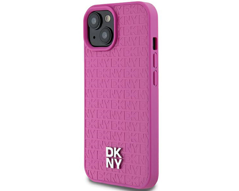 Etui DKNY Leather Pattern Metal Logo MagSafe unikalny wyrazisty  dynamiczny