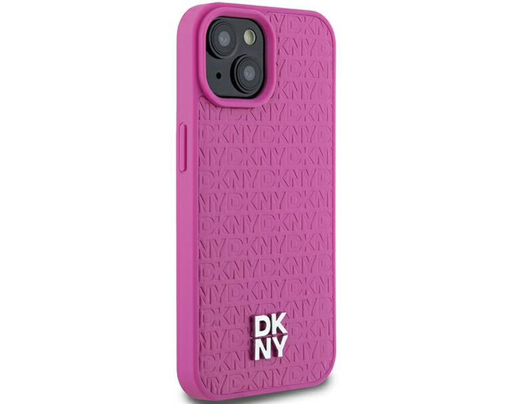 Etui DKNY Leather Pattern Metal Logo MagSafe trwale materialy tpu pc poliweglan niezawodny