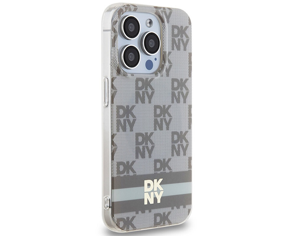 Etui DKNY IML Checkered Mono Pattern & Printed Stripes MagSafe trwale materialy tpu pc poliweglan niezawodny
