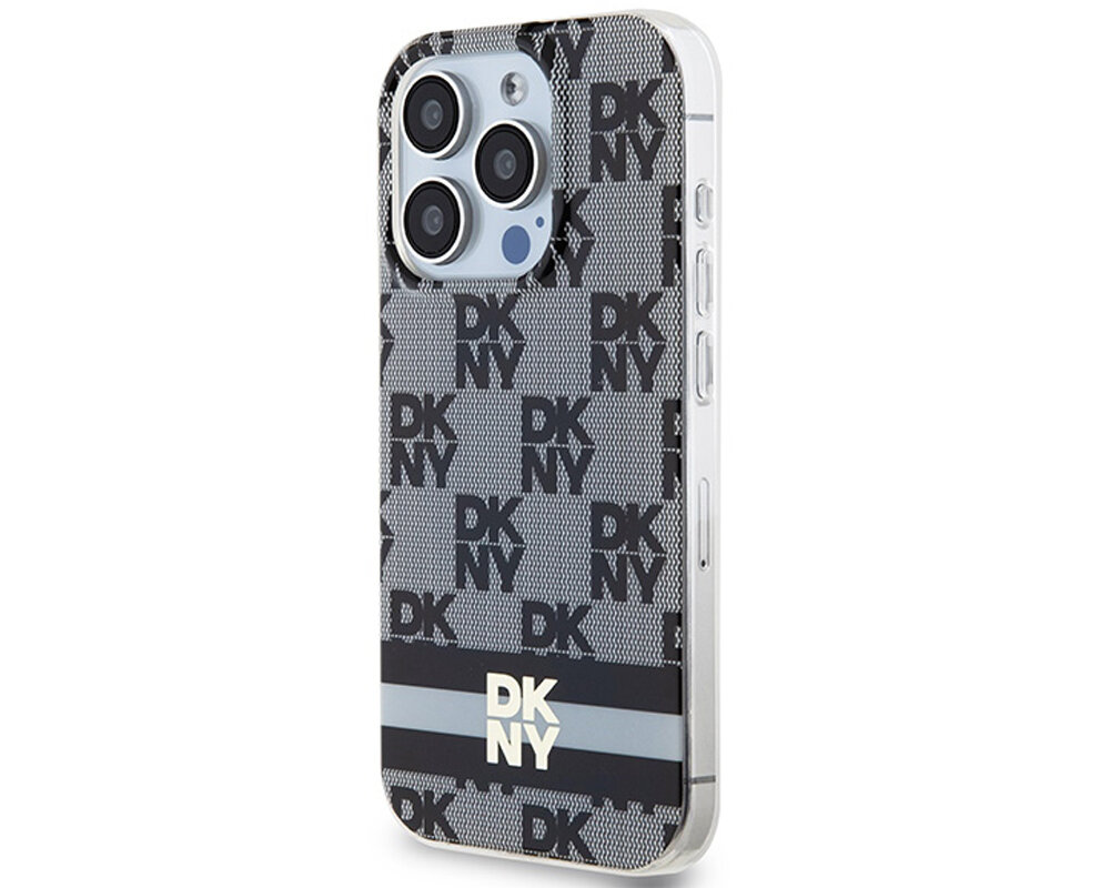 Etui DKNY IML Checkered Mono Pattern & Printed Stripes MagSafe opis 