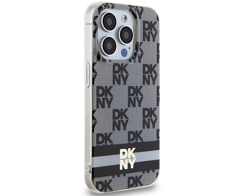 Etui DKNY IML Checkered Mono Pattern & Printed Stripes MagSafe trwale materialy tpu pc poliweglan niezawodny