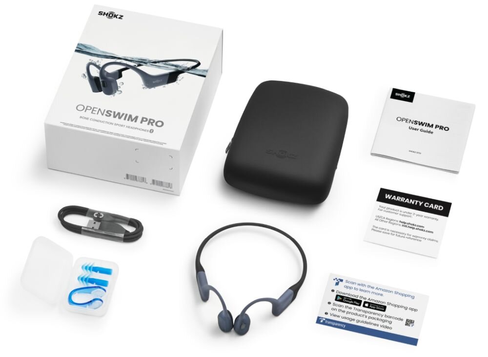 Słuchawki SHOKZ OpenSwim Pro Wodoodporne zestaw