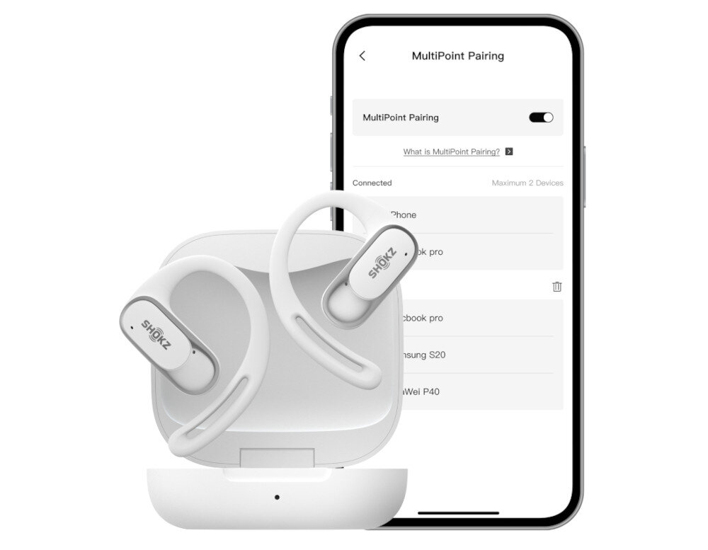 Słuchawki SHOKZ Openfit Air aplikacja shokz konfigurowanie