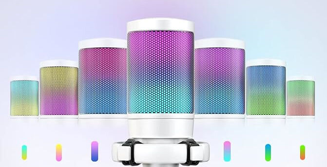 Mikrofon FIFINE A6V Biały oświetlenie RGB