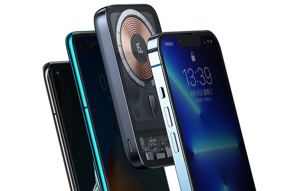 Powerbank indukcyjny USAMS PB64 DP Fast Charge 10000 mAh 20W CzarnyPowerbank indukcyjny USAMS PB64 DP Fast Charge 10000 mAh 20W Czarny - stylowa, solidna, szklo, aluminium, wymiary, waga, powerbank pomiedzy telefonami