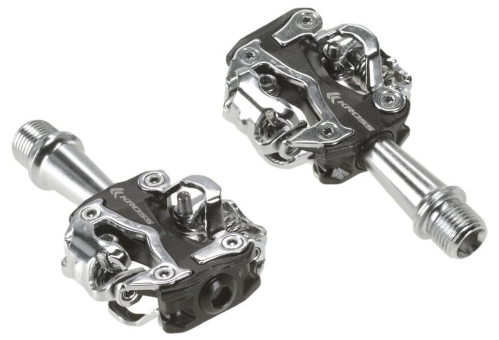 Pedały rowerowe KROSS Click-In SPD Solidne materiały stal CR-MO lekki wytrzymały aluminium system maszynowych łożysk komfort użytkowania