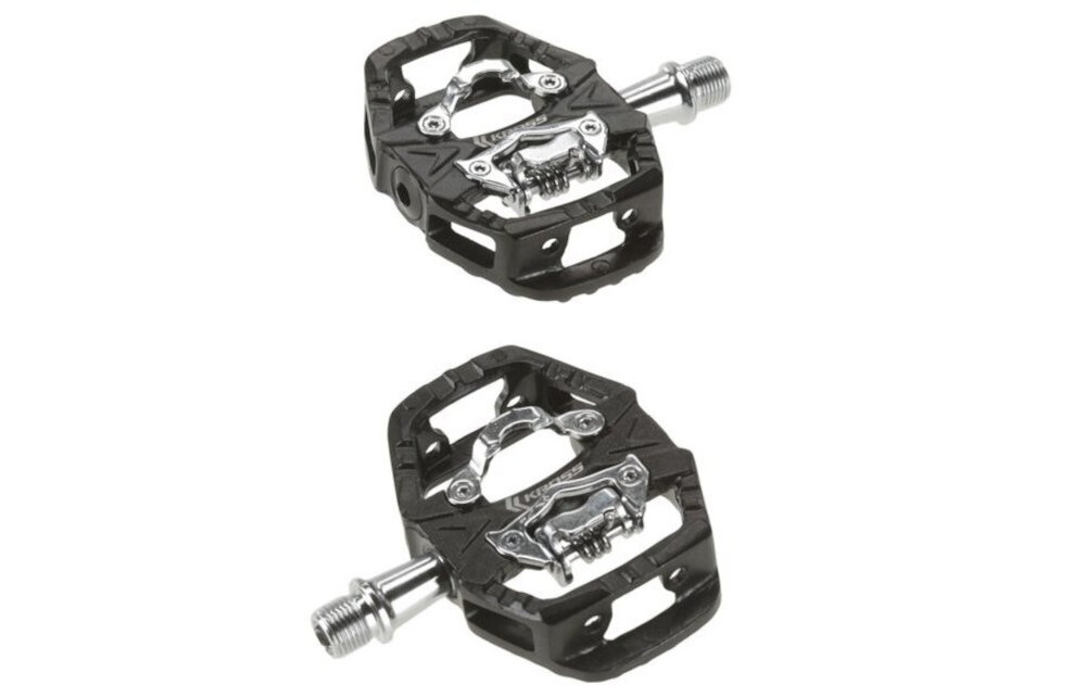 Pedały rowerowe KROSS Click-In Jednostronne SPD Precyzyjne działanie maszynowe łożyska działanie wymiary platformy  wygodne oparcie stopy