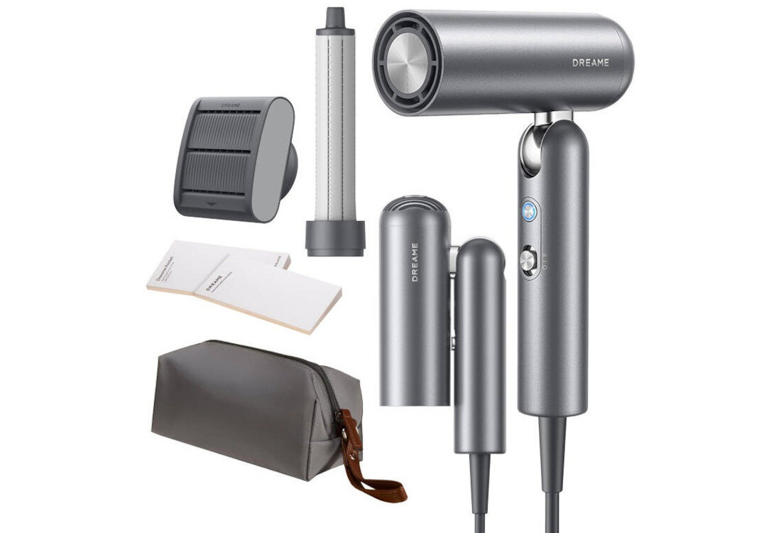 Suszarka DREAME Glory Pocket Szary 1300W zestaw akcesoria komplet wyposazenie