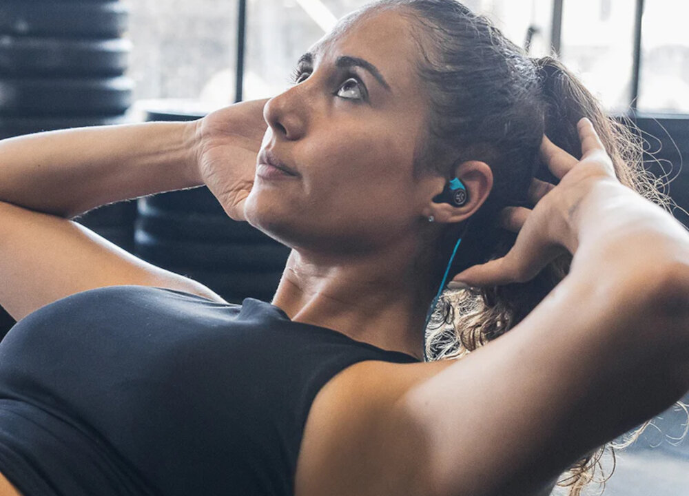 Słuchawki dokanałowe JLAB Fit Sport Wireless trening odpornosc klasa pot deszcz