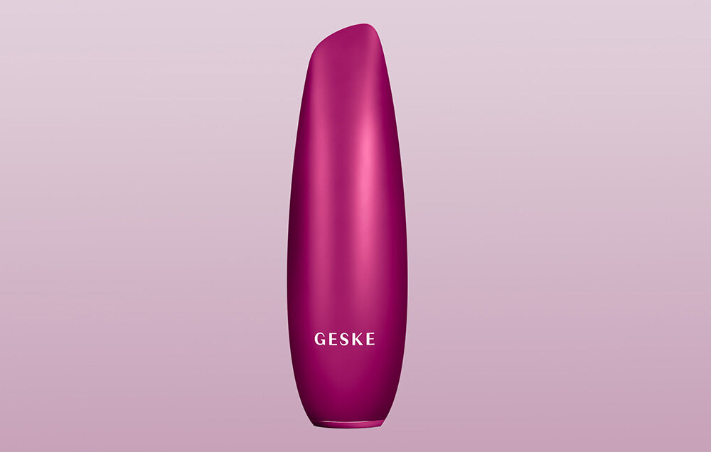 Magnetyczny peeling GESKE 5w1 Magenta skóra gotowa na nowy dzień delikatny masaż skóry technologia Youthful glow massage smartsonic pulsation wypoczęta i pozbawiona oznak starzenia skóra