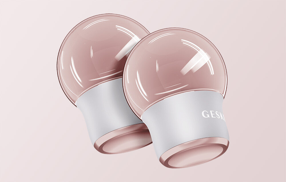 Masażer GESKE Cool & Warm 7w1 Biały funkcja delikatnego ogrzewania głęboka pielęgnacja lepsza absorpcja kosmetyków poprawa krążenia przywrócenie młodzieńczego wyglądu zanurzenie w ciepłej wodzie przed użyciem rewitalizujące właściwości  