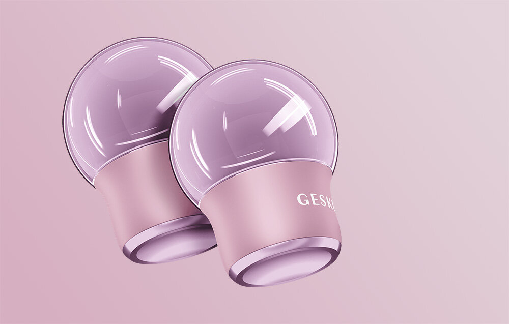 Masażer GESKE Cool & Warm 7w1 Różowy funkcja delikatnego ogrzewania głęboka pielęgnacja lepsza absorpcja kosmetyków poprawa krążenia przywrócenie młodzieńczego wyglądu zanurzenie w ciepłej wodzie przed użyciem rewitalizujące właściwości  