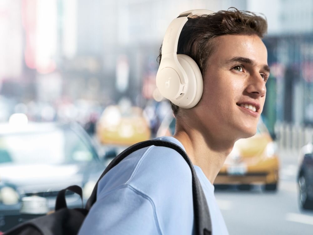 Słuchawki nauszne SOUNDCORE Q20i czujnosc tryb transparentnosci