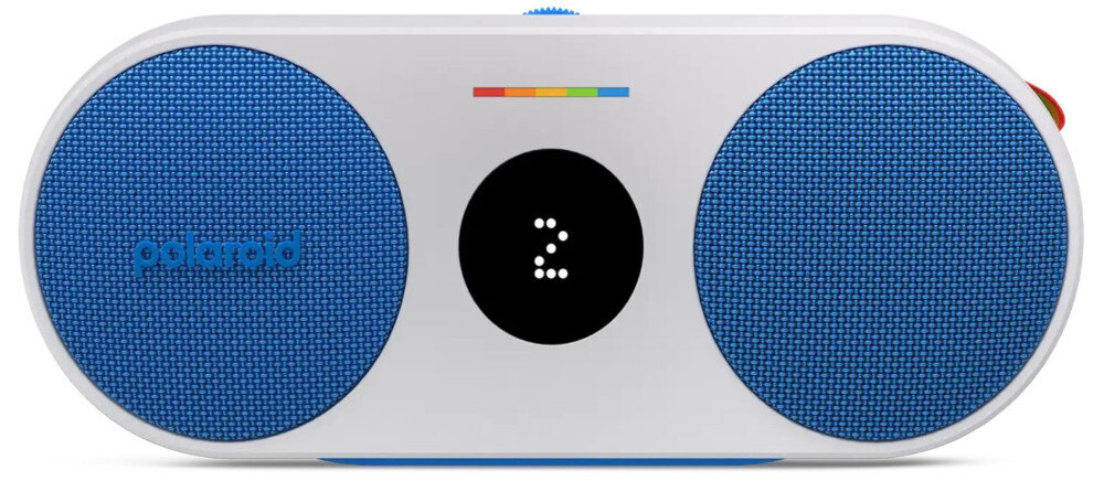 Głośnik bezprzewodowy POLAROID P2 aplikacja Polaroid Music zdalne sterowanie, głośnik od frontu na białym tle