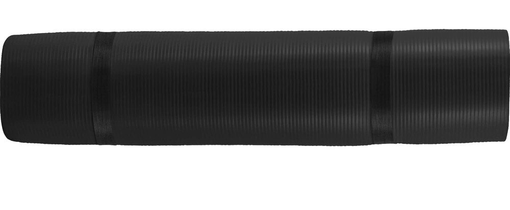 Mata do jogi GORILLA SPORTS Deluxe jogi, pilatesu i ćwiczeń fitness grubości 1,5 cm solidnej elastycznej pianki - mata na białym tle