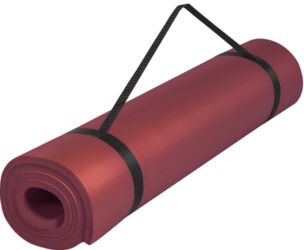 Mata do jogi GORILLA SPORTS Deluxe 190 x 100 cm 2,2 kg Antypoślizgowa powierzchnia pianki PCV i kauczuku przyjazna dla skóry domowego treningu zajęć w plenerze - mata zwinięta