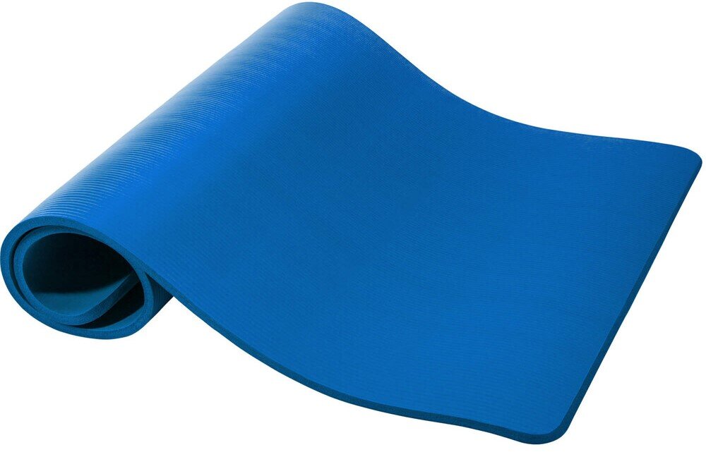 Mata do jogi GORILLA SPORTS Deluxe jogi, pilatesu i ćwiczeń fitness grubości 1,5 cm solidnej elastycznej pianki - mata na białym tle