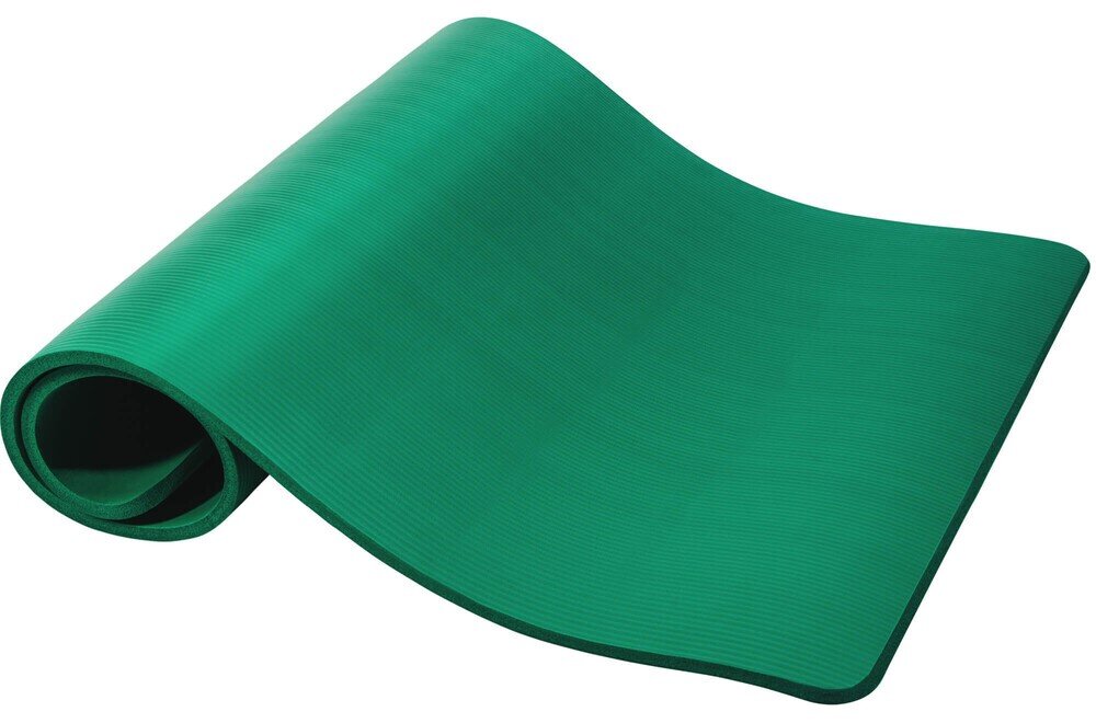 Mata do jogi GORILLA SPORTS Deluxe jogi, pilatesu i ćwiczeń fitness grubości 1,5 cm solidnej elastycznej pianki - mata na białym tle