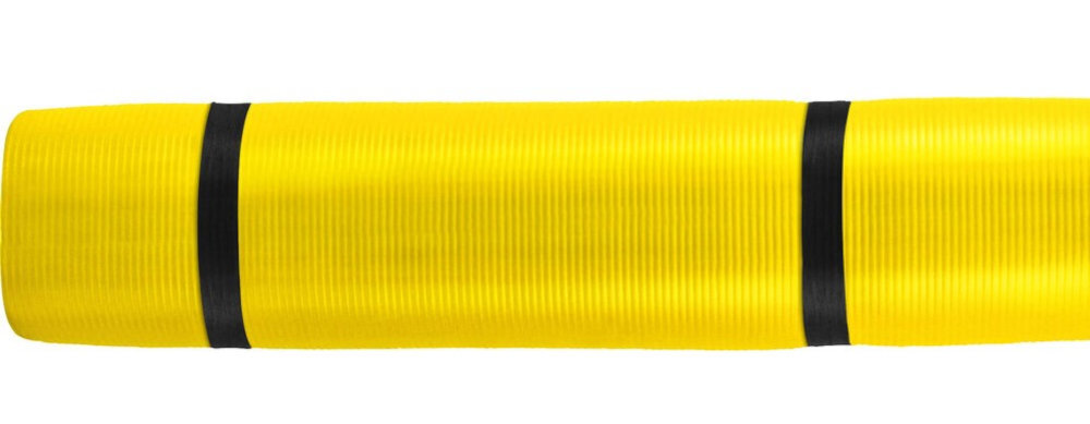 Mata do jogi GORILLA SPORTS Deluxe jogi, pilatesu i ćwiczeń fitness grubości 1,5 cm solidnej elastycznej pianki - mata na białym tle