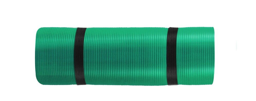 Mata do jogi GORILLA SPORTS Deluxe 190 x 60 cm 1,2 kg Antypoślizgowa powierzchnia pianki PCV i kauczuku przyjazna dla skóry domowego treningu zajęć w plenerze - mata zwinięta