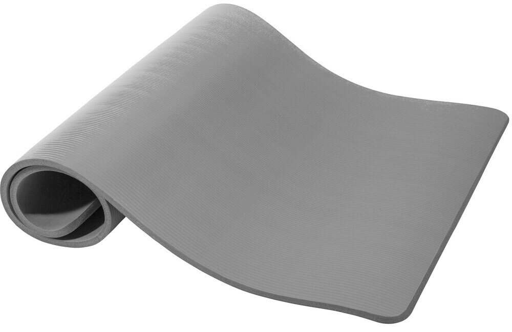 Mata do jogi GORILLA SPORTS Deluxe jogi, pilatesu i ćwiczeń fitness grubości 1,5 cm solidnej elastycznej pianki - mata na białym tle