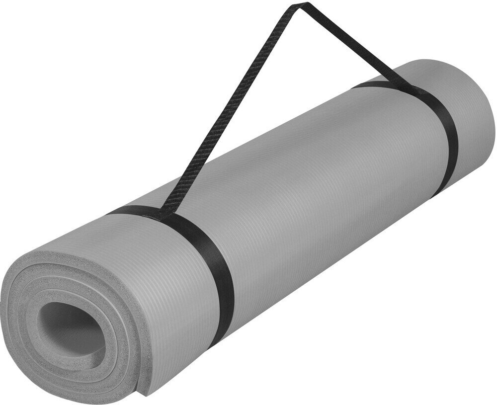 Mata do jogi GORILLA SPORTS Deluxe 190 x 100 cm 2,2 kg Antypoślizgowa powierzchnia pianki PCV i kauczuku przyjazna dla skóry domowego treningu zajęć w plenerze - mata zwinięta