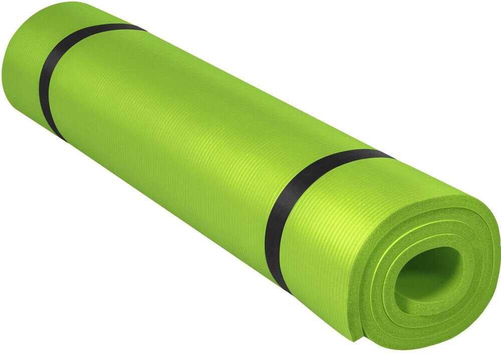 Mata do jogi GORILLA SPORTS Deluxe 190 x 100 cm 2,2 kg Antypoślizgowa powierzchnia pianki PCV i kauczuku przyjazna dla skóry domowego treningu zajęć w plenerze - mata zwinięta