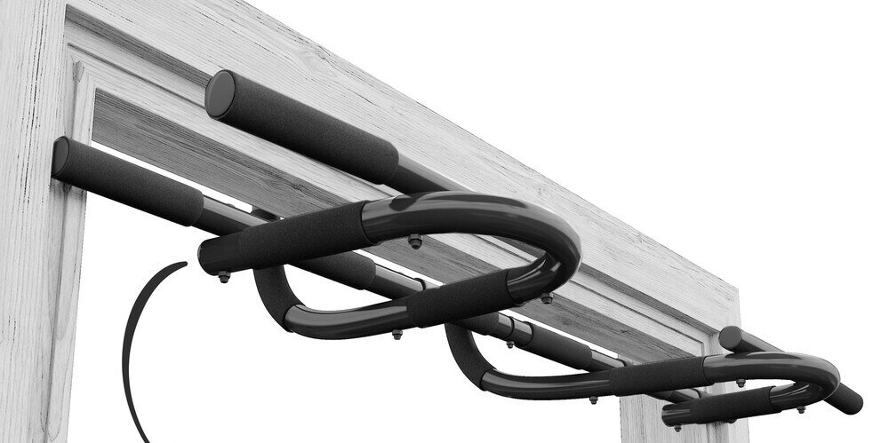 Wielofunkcyjny drążek do podciągania Gorilla Sports maksymalne obciążenie 200 kg wymiary ościeżnic