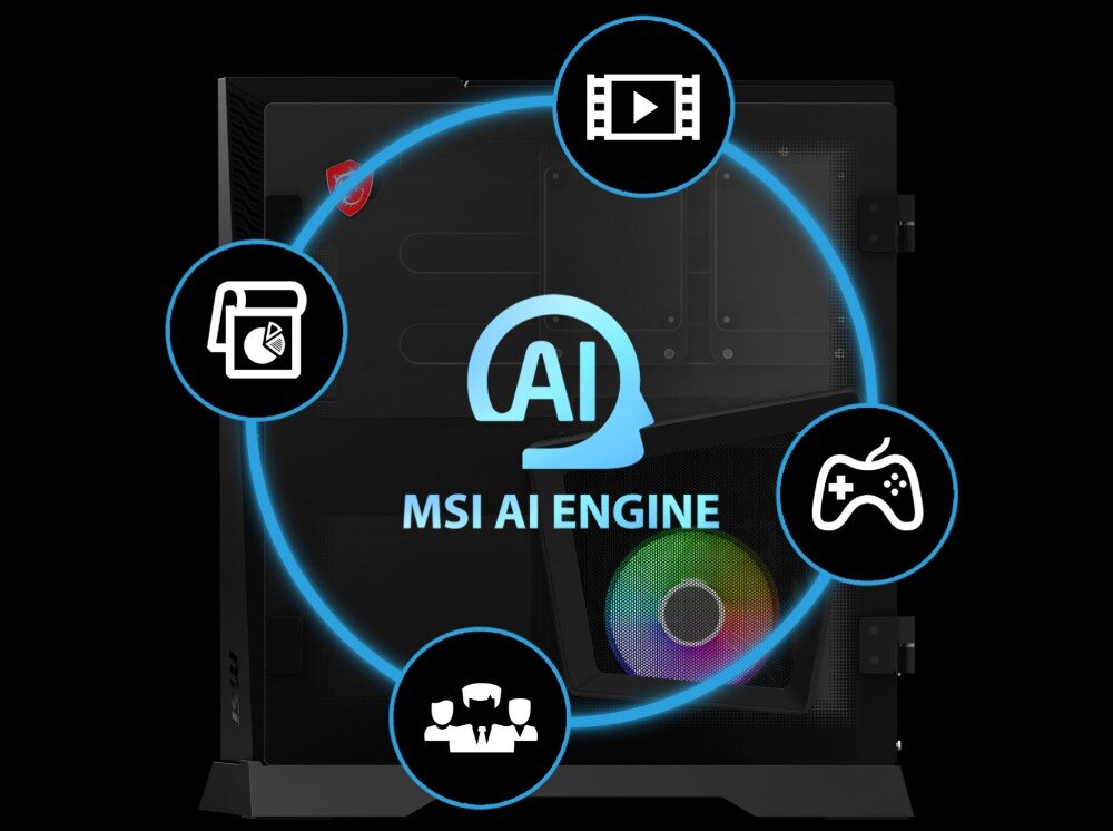 Komputer MSI MPG Trident AS 14NUD5-650EU i5-14400F 16GB RAM 1TB SSD GeForce RTX4060Ti Wi-Fi Windows 11 Home sztuczna inteligencja konfiguracja