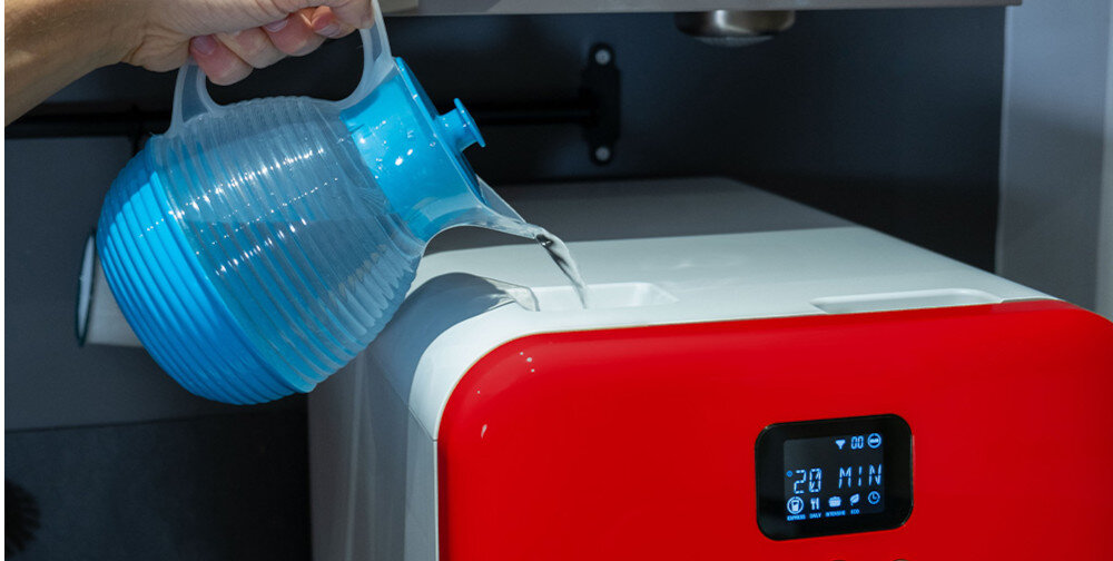 ZMYWARKA DAAN TECH BOB dwa sposoby zintegrowany zbiornik wężyk podłączenie do kranu