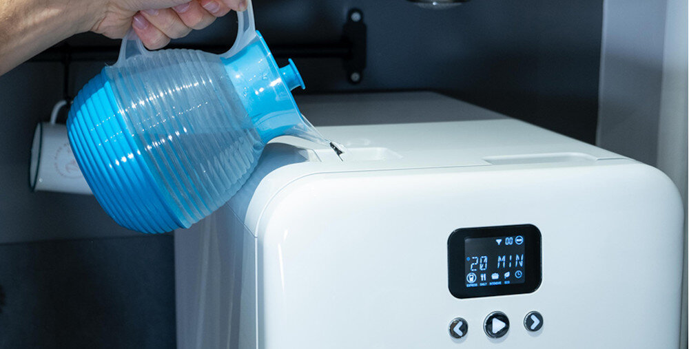 ZMYWARKA DAAN TECH BOB dwa sposoby zintegrowany zbiornik wężyk podłączenie do kranu