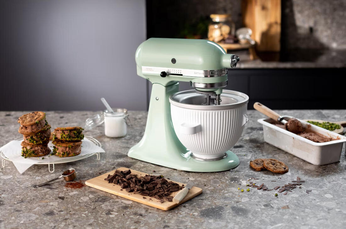 Robot kuchenny planetarny KITCHENAID Artisan 5KSM125EPT Moc precyzja silnik o wysokiej mocy 10-stopniowa regulacja prędkości Precyzyjna kontrola prędkości