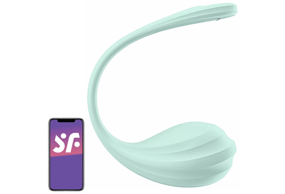 SATISFYER SMOOTH PETAL Masażer Punktu G dla Par z Wibracją i Aplikacją Miętowy