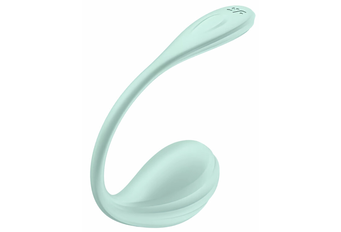 SATISFYER SMOOTH PETAL Masażer Punktu G dla Par z Wibracją i Aplikacją Miętowy Głębokie Wibracje Podwójna Moc Dwa potężne silniczki Ergonomiczna konstrukcja