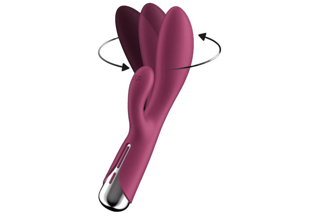 SATISFYER SPINNING RABBIT 1 Rotujący Masażer Punktu G i Łechtaczki z Wibracją Czerwony