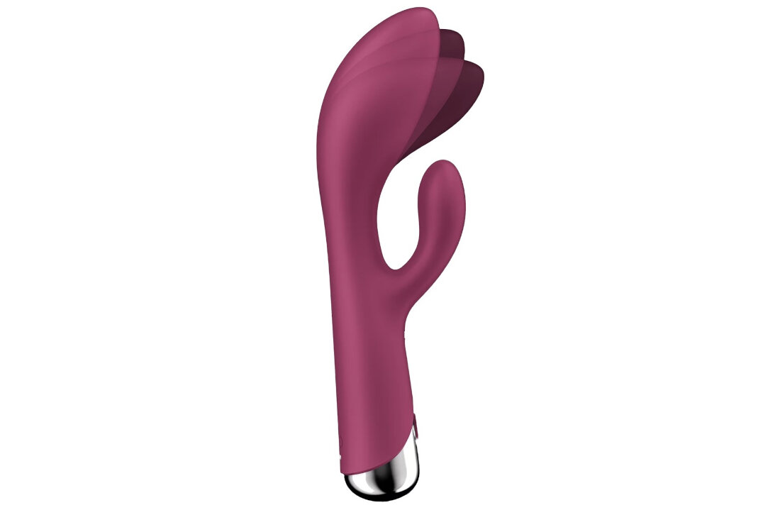 SATISFYER SPINNING RABBIT 1 Rotujący Masażer Punktu G i Łechtaczki z Wibracją Czerwony czułe miejsca obracający trzon kontrola możliwości dopasowanie preferencje