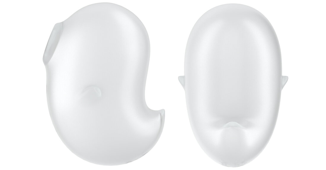 SATISFYER CUTIE GHOST Bezdotykowy Masażer Łechtaczki Biały Podwójna warstwa silikonu komfort użytkowania