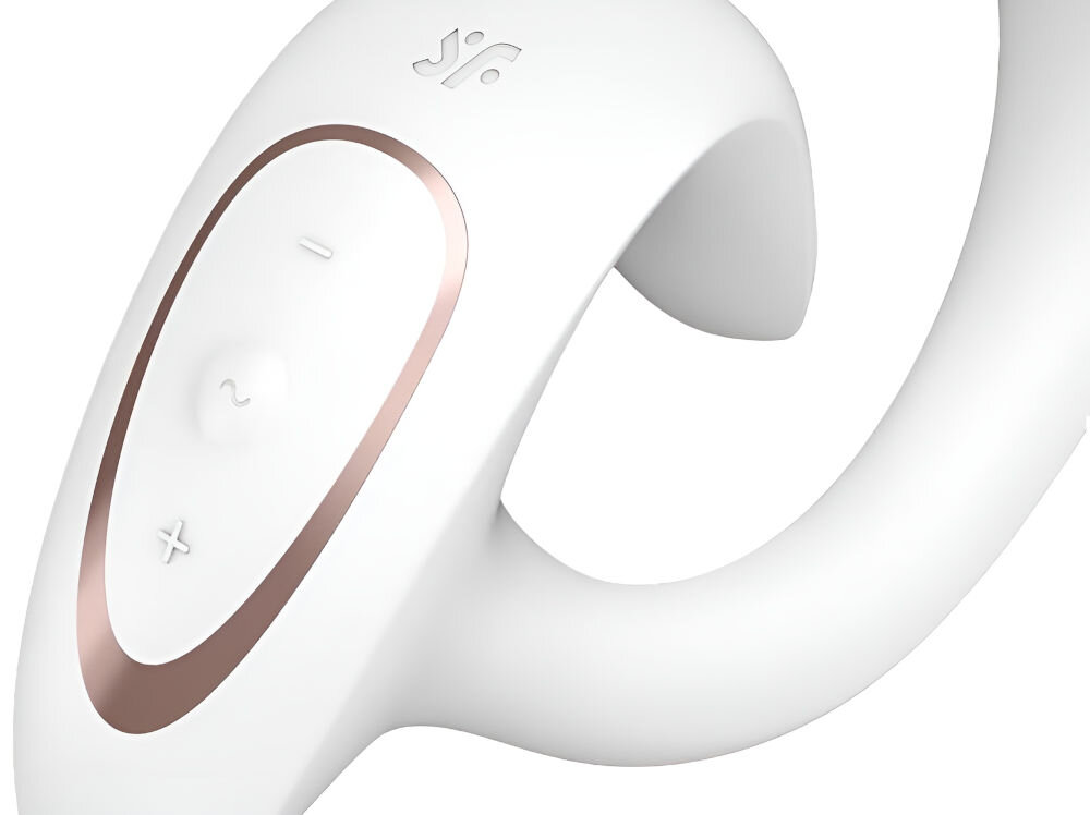 SATISFYER G FOR GODDESS 1 Masażer Punktu G z Wibracją  Biały zbliżenie białe urządzenia przyciski złoty element białe tło funkcjonalność komfortowe ekscytujące korzystanie akumulator litowo-jonowy do 60 minut intensywnej zabawy jedno ładowanie (do 2,5 godzin) szybki i wygodny proces ładowania przewód z końcówką magnetyczną tryb szeptu dyskretne korzystanie 