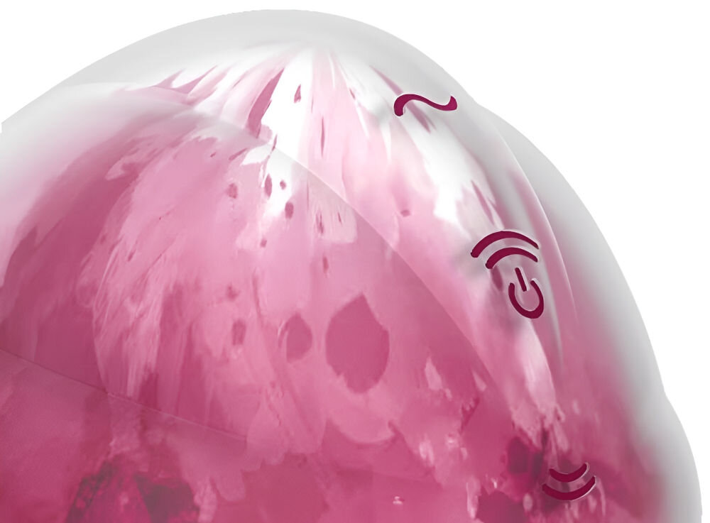 SATISFYER CLOUD DANCER Masażer Bezdotykowy z Wibracją  Czerwony zbliżenie na przyciski włącznik przycisk z rysunkiem fali czerwono biały design białe tło piękny gadżet mistrz zmysłowej przyjemności 11 poziomów fal ciśnienia 12 programów wibracji bezdotykowa stymulacja łechtaczki fale ciśnienia intensywne wibracje kompaktowy poręczny rozmiar 6 x 6 x 9 cm do zabawy solo intensywne chwile z partnerem pod prysznicem w wannie wodoszczelna obudowa IPX7 wszechstronność użytkowania  