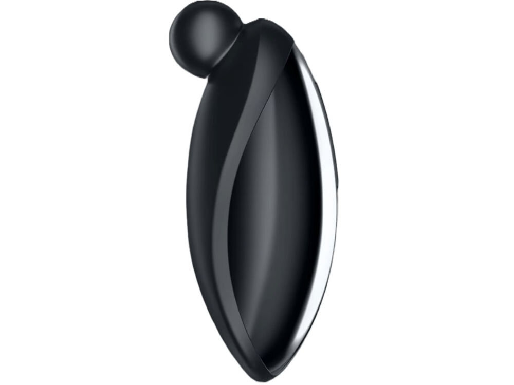 SATISFYER SPOT ON 2 Wibrator Łechtaczkowy Czarny chwila przyjemności wibrator czarny błyszcząca obudowa białe tło